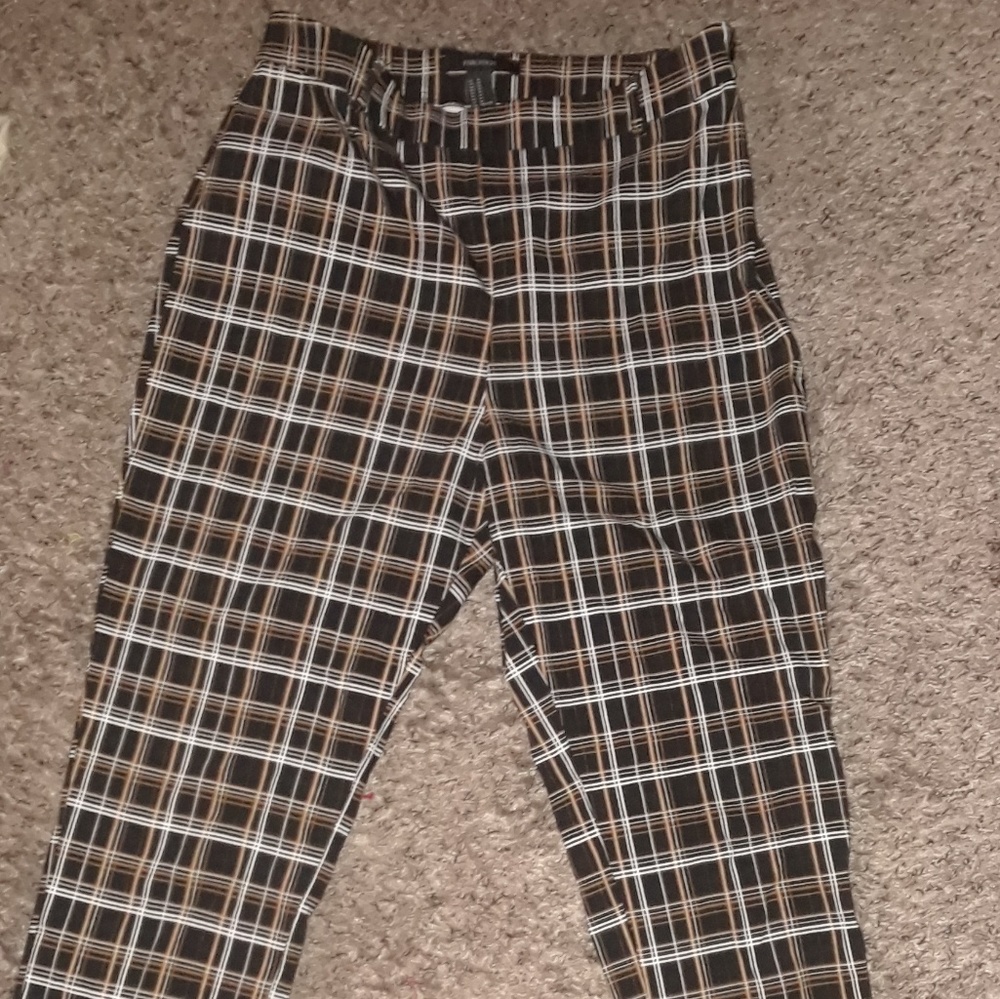 Plaid highwaisted pants